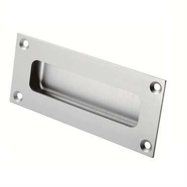 Aluminum Flush Pull Cabinet Handle 80 mm Satin