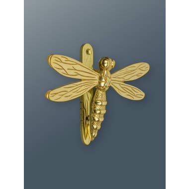 Brass Dragonfly Door Knocker - Gold Polished Brass - 110 x 160mm - Hardware Solutions