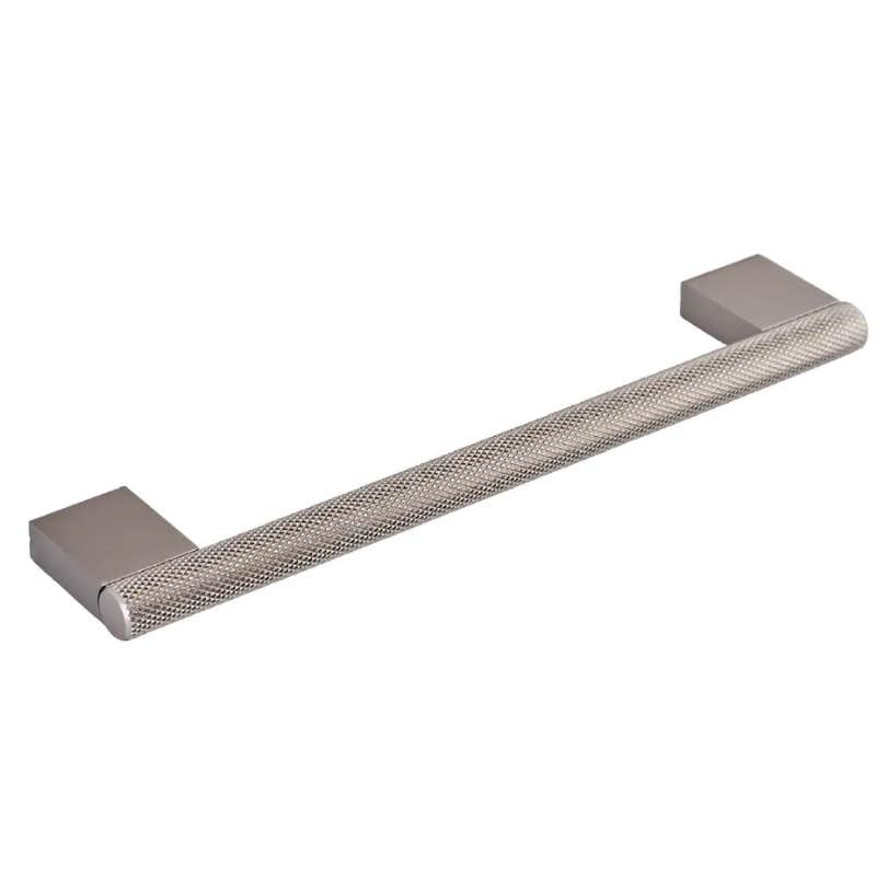Knurled Cabinet Cupboard D Handle Brushed Nickel - 160mm