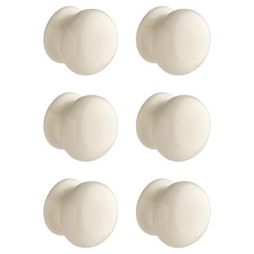 Round Ceramic Cabinet Knob - Ivory