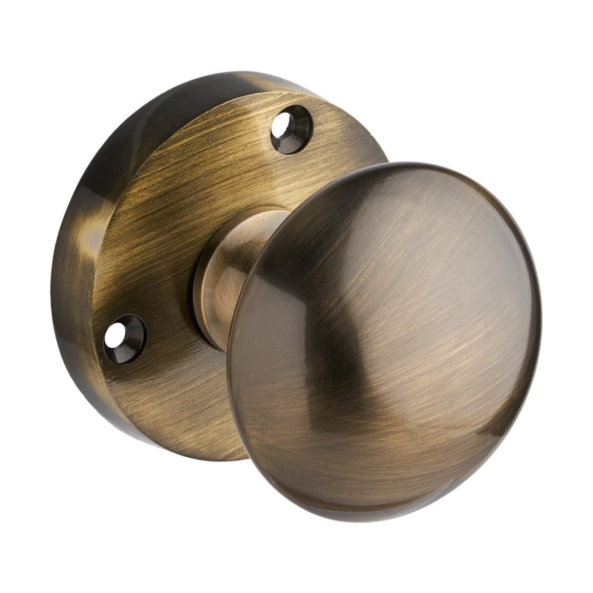 Pair Of Metallic Brown Ceramic Mortice Door Knob With Polished Brass Backplates 