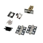 64mm Door Latch and Hinges Kit - Polished Chrome