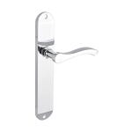 Capri Long Lever Latch Door Handle in Polished Chrome (Pair)
