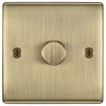 Dimmer Switch 1 Switch 2 Way 400W - Push On/Off Antique Brass