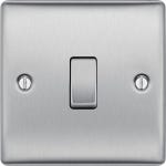 Light Switch 1 Switch 2 Way Brushed Steel